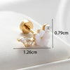 1 Piece Casual French Style Korean Style Round Flower Inlay Copper Pearl Zircon Ear Studs