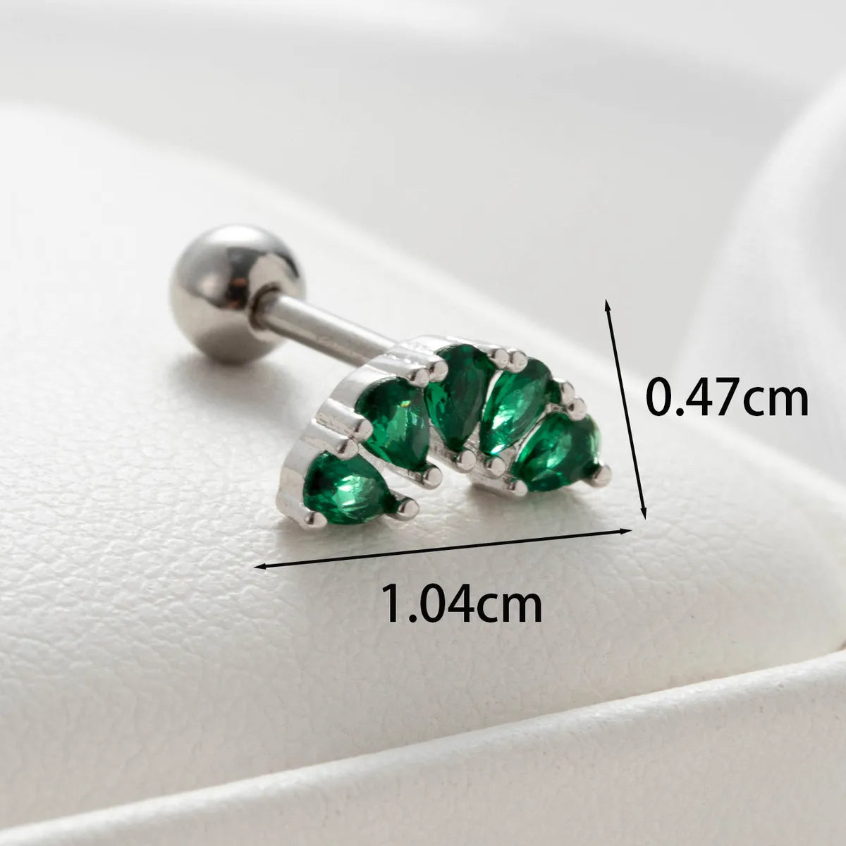 1 Piece Casual French Style Korean Style Water Droplets Rhombus Inlay Copper Zircon Ear Studs