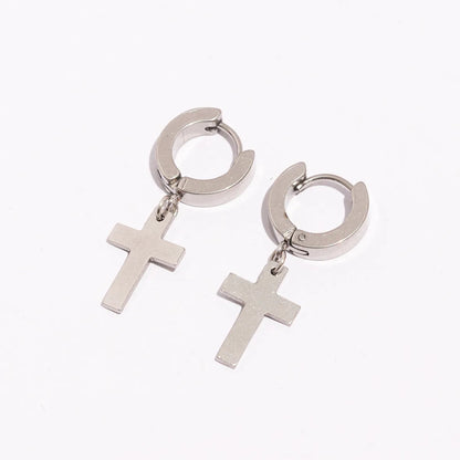 1 Piece Casual Geometric Plating Stainless Steel Earrings