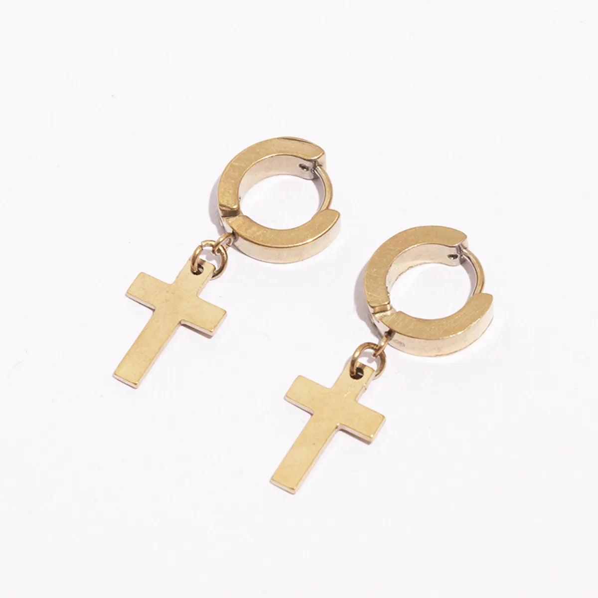 1 Piece Casual Geometric Plating Stainless Steel Earrings