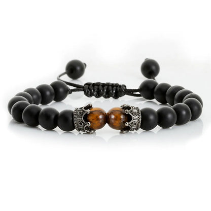 1 Piece Casual Geometric Tiger Eye Plating Men's Bracelets