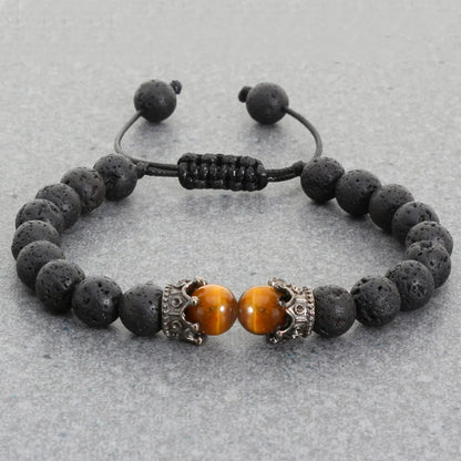 1 Piece Casual Geometric Tiger Eye Plating Men's Bracelets