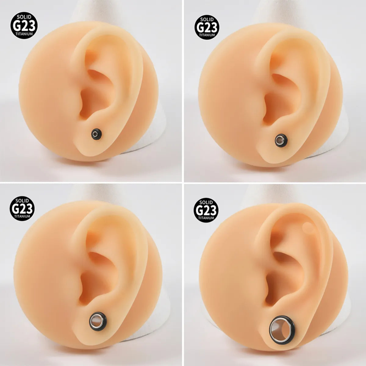 1 Piece Casual Hip-Hop Simple Style Round Polishing Pure Titanium Ear Studs