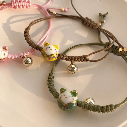 1 Piece Casual Lucky Cat Ceramic Handmade Unisex Bracelets