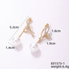 1 Piece Casual Simple Style Bow Knot Alloy Zinc Alloy Pearl Zircon K Gold Plated Drop Earrings