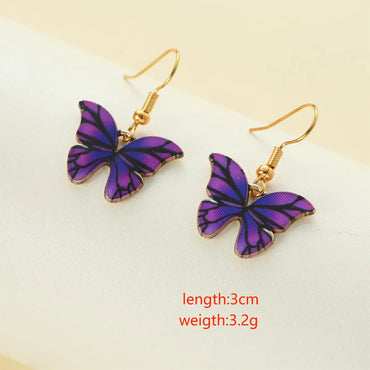 1 Piece Casual Simple Style Butterfly Alloy Drop Earrings