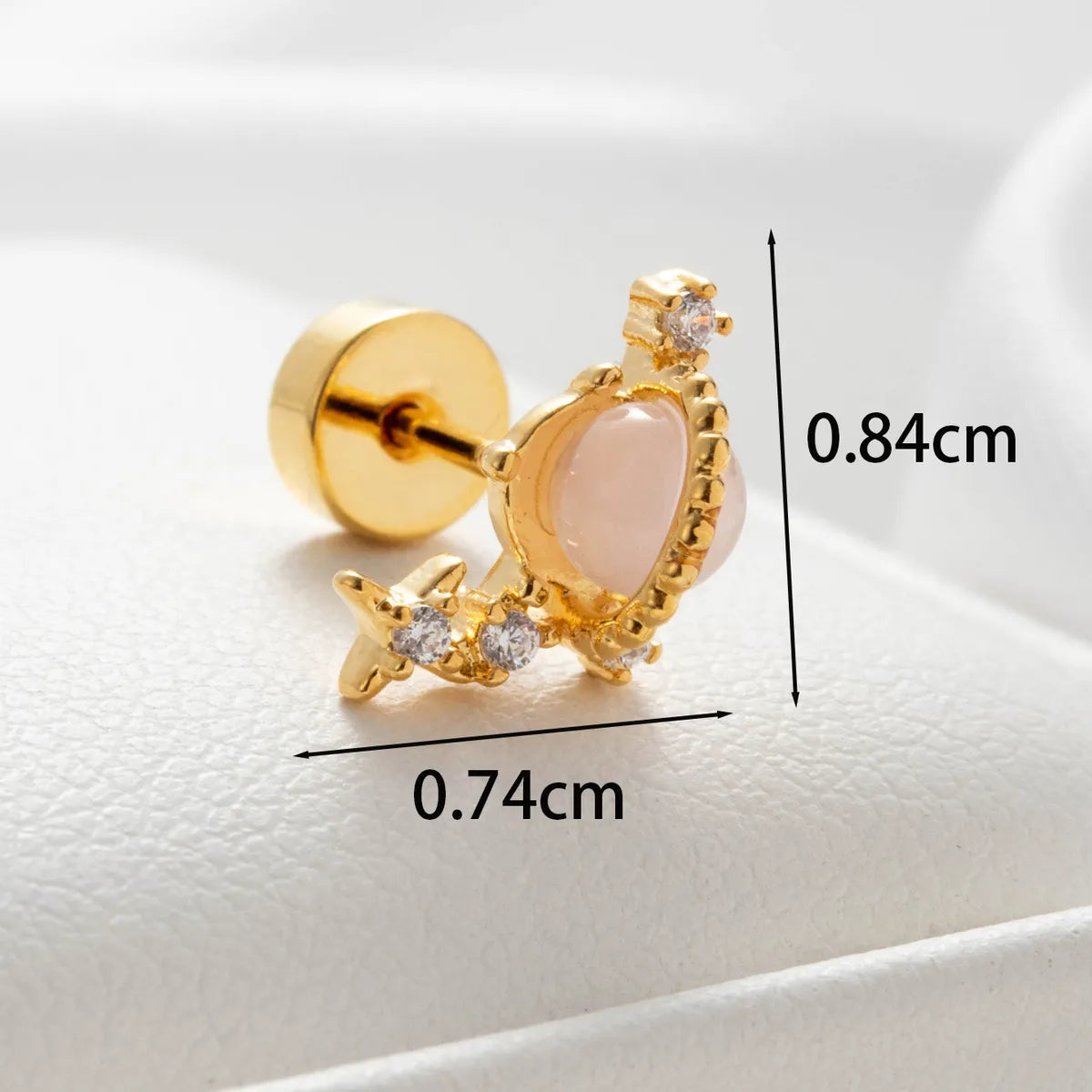 1 Piece Casual Simple Style Butterfly Inlay Copper Zircon