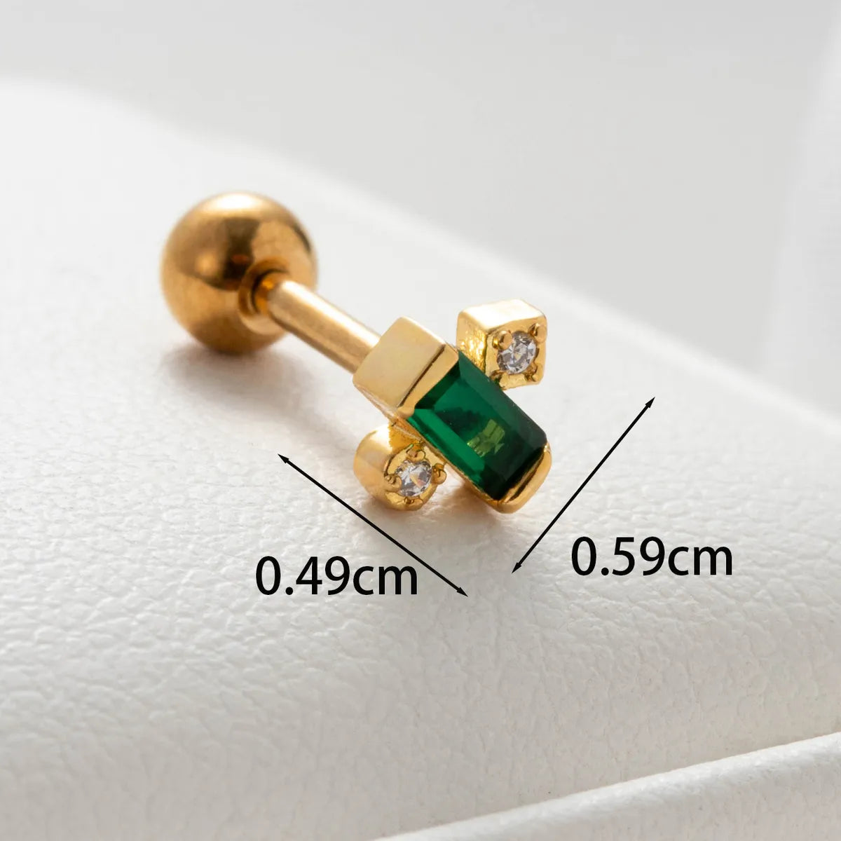 1 Piece Casual Simple Style Classic Style Water Droplets Inlay Copper Zircon Ear Studs