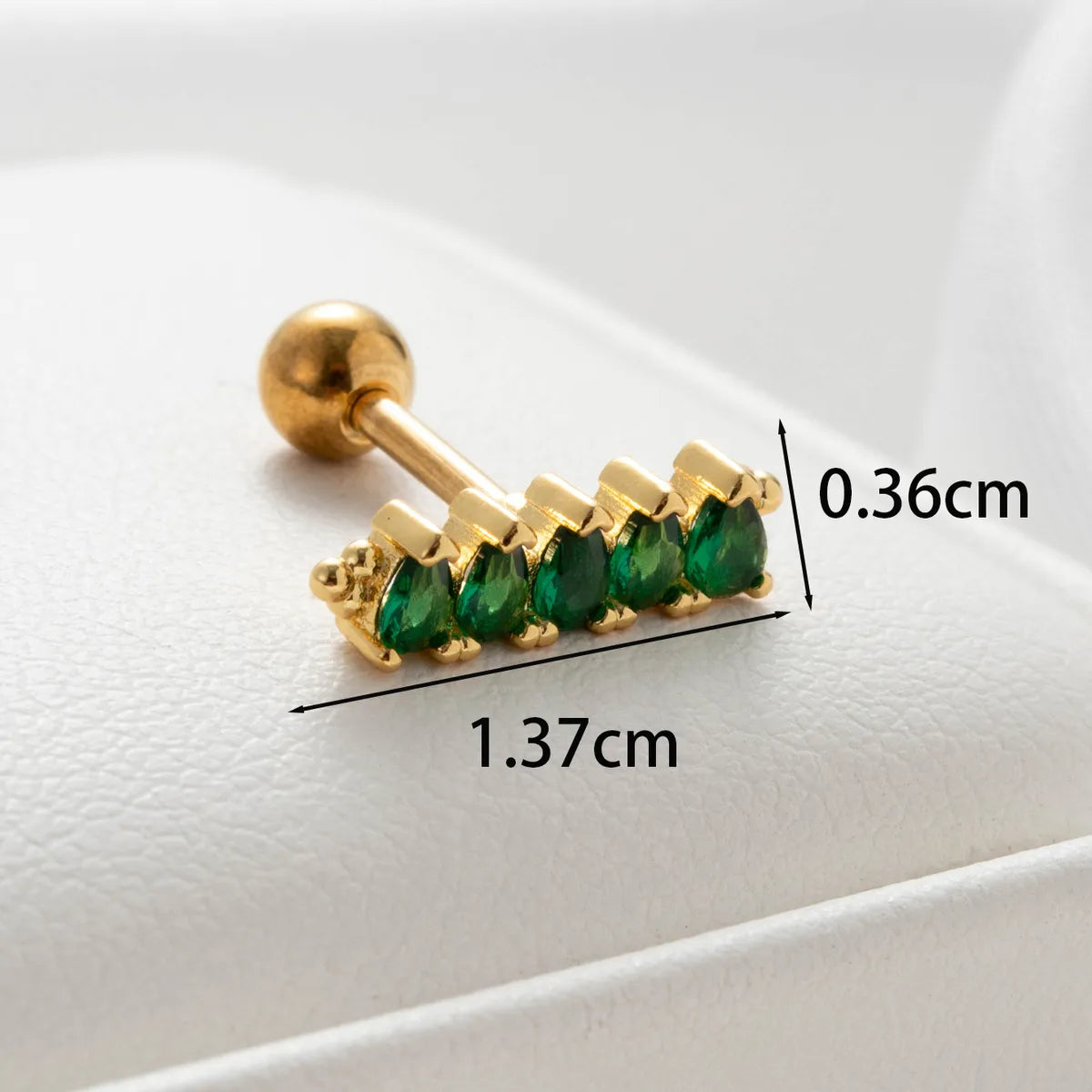 1 Piece Casual Simple Style Classic Style Water Droplets Inlay Copper Zircon Ear Studs