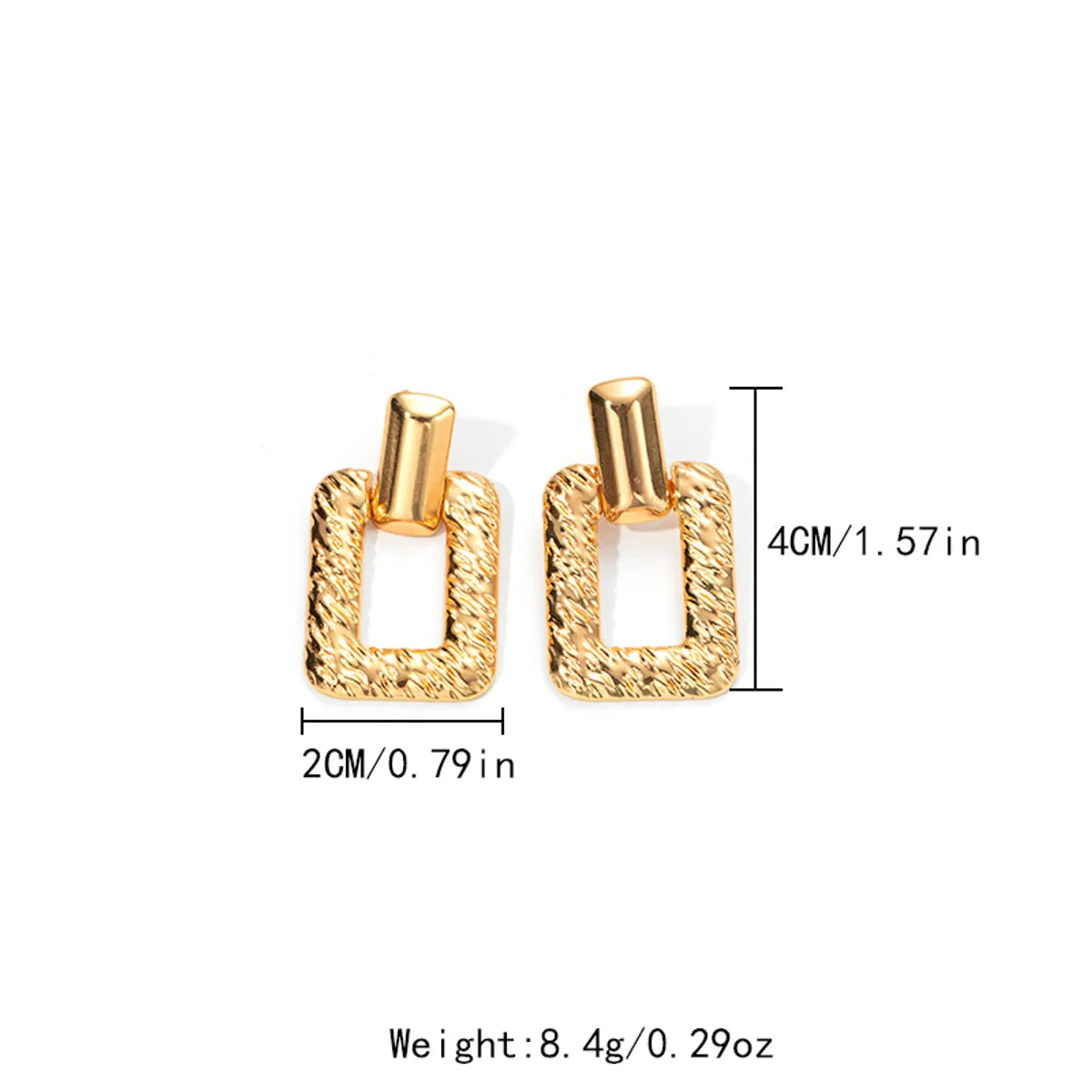 1 Piece Casual Simple Style Round Square Trapezoid Plating 304 Stainless Steel 14K Gold Plated Ear Studs