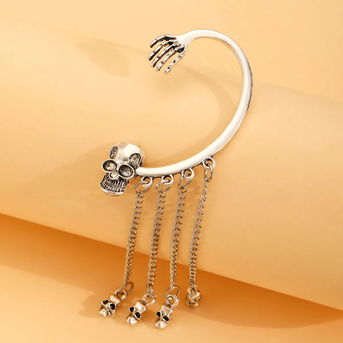 1 Piece Casual Simple Style Streetwear Skull Plating Alloy Ear Studs