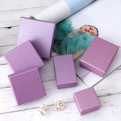 1 Piece Casual Solid Color Paper Jewelry Boxes