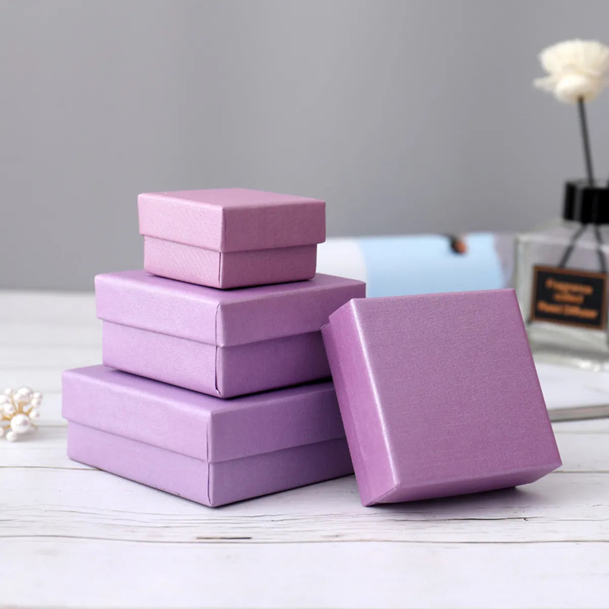 1 Piece Casual Solid Color Paper Jewelry Boxes