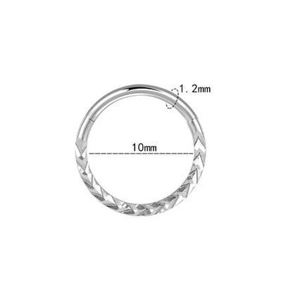 Casual Waves Stainless Steel Plating Inlay Zircon Nose Ring