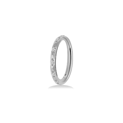 Casual Waves Stainless Steel Plating Inlay Zircon Nose Ring