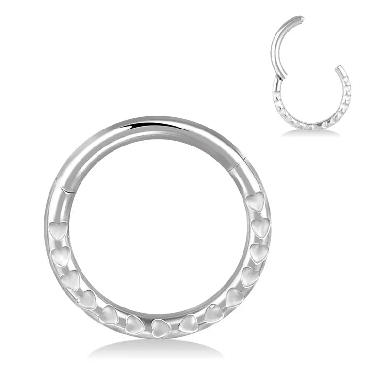 Casual Waves Stainless Steel Plating Inlay Zircon Nose Ring