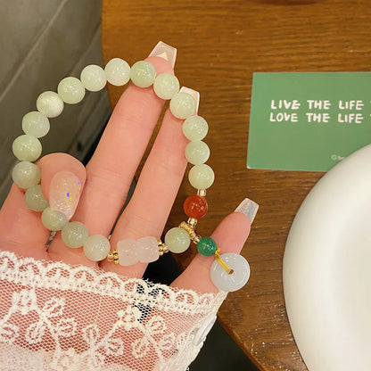 1 Piece Chinoiserie Geometric Jade Women's Bracelets