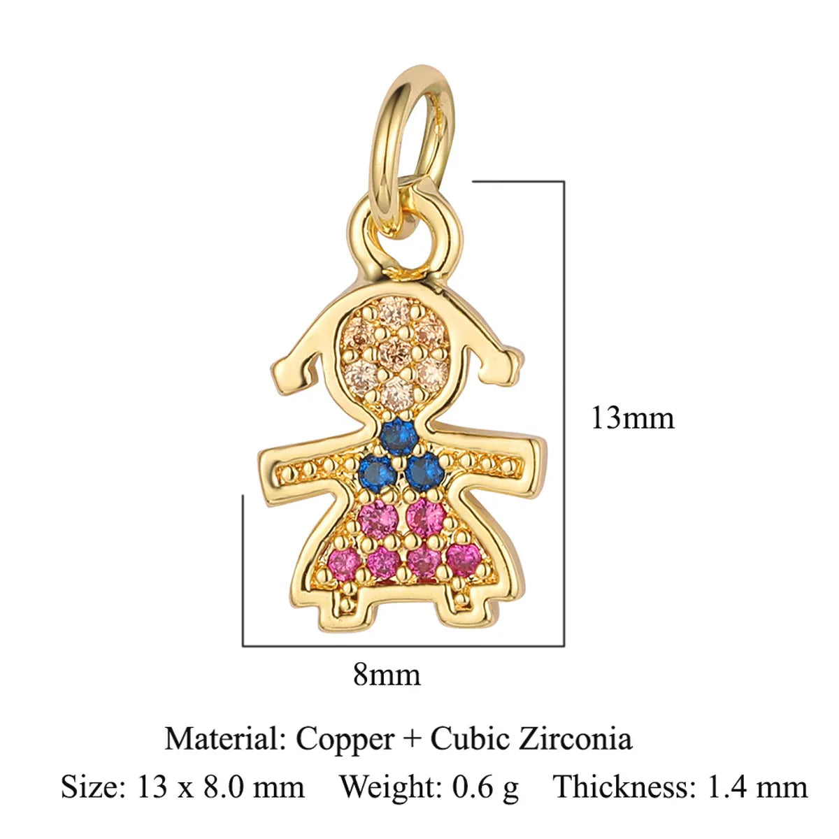 1 Piece Classic Style Cartoon Character Leaves Stainless Steel Plating Inlay Jewelry Accessories