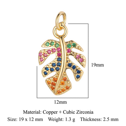 1 Piece Classic Style Cartoon Character Leaves Stainless Steel Plating Inlay Jewelry Accessories