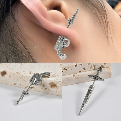 1 Piece Classic Style Commute Solid Color Polishing Stainless Steel Earrings