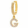 1 Piece Classic Style Letter Plating Inlay Copper Zircon 18K Gold Plated Drop Earrings