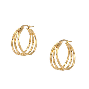 1 Piece Classic Style Round 304 Stainless Steel Earrings