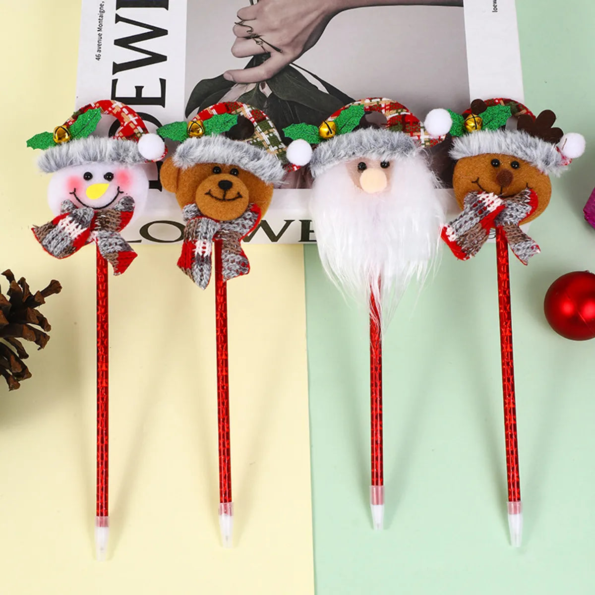 1 Piece Color Block Christmas Daily Christmas Cloth Cartoon Style Simple Style Gel Pen