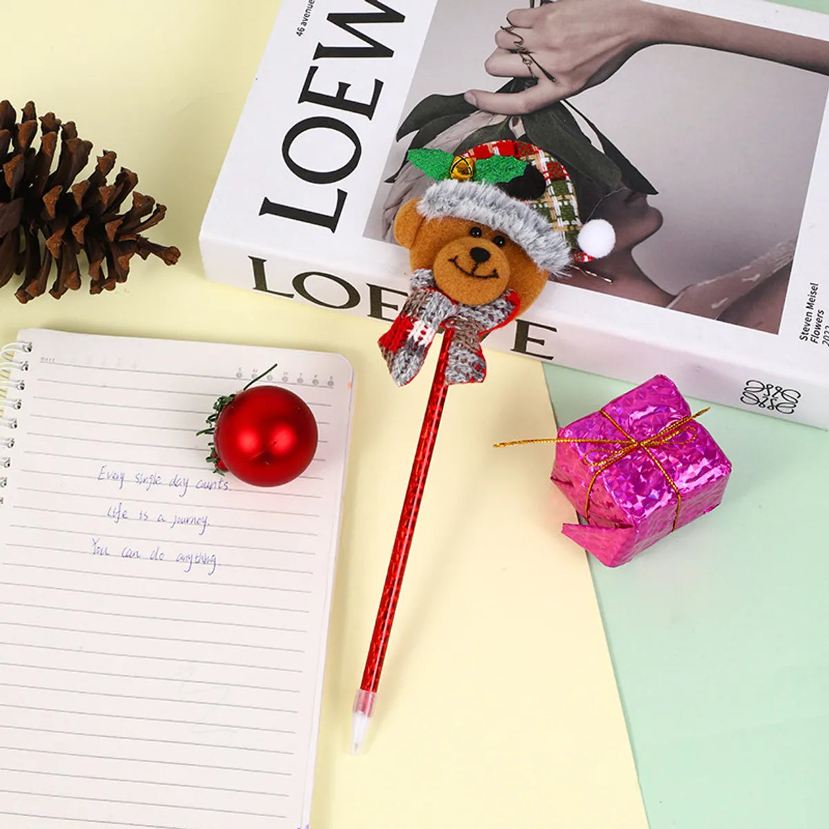 1 Piece Color Block Christmas Daily Christmas Cloth Cartoon Style Simple Style Gel Pen