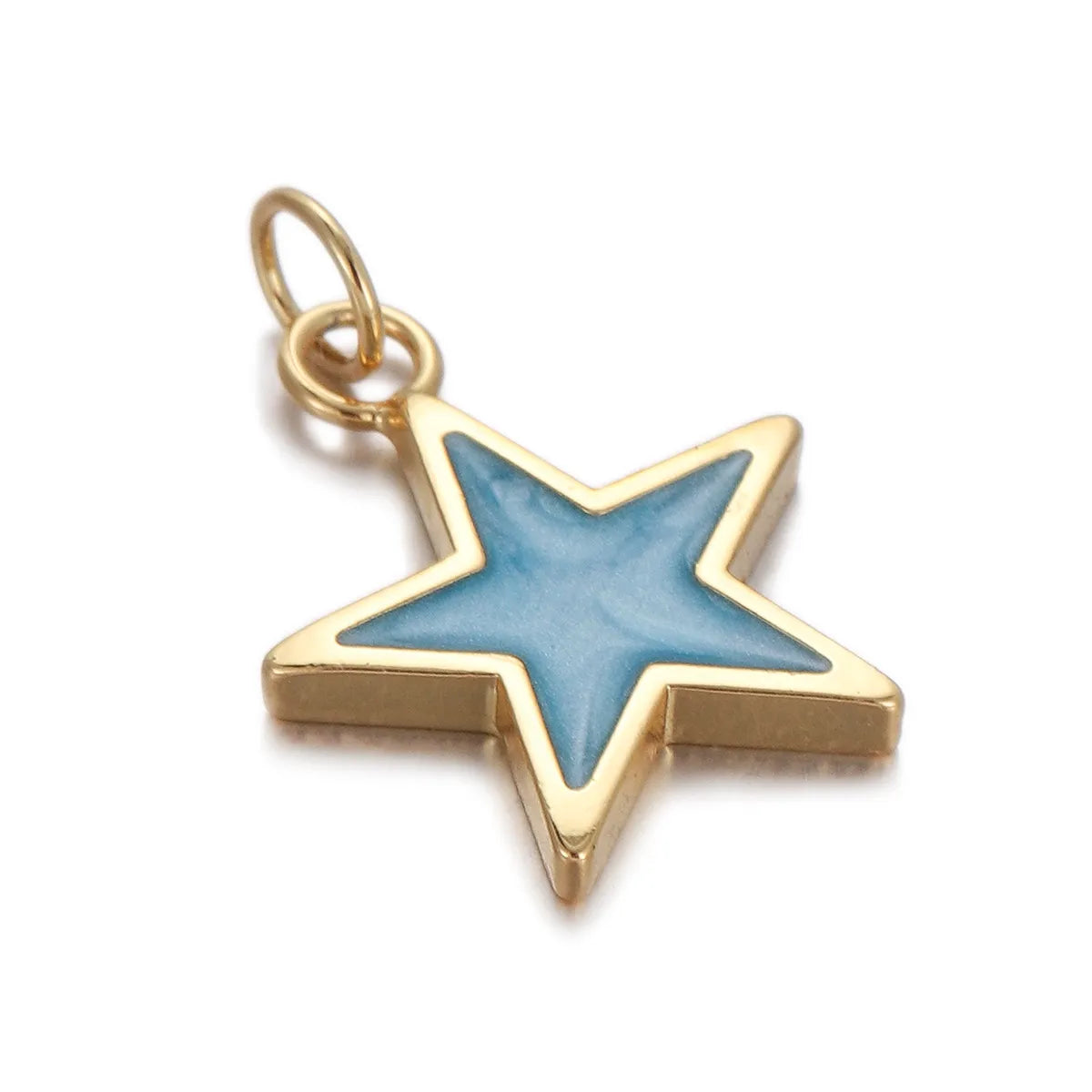 1 Piece Copper Gold Plated Star Heart Shape Pendant