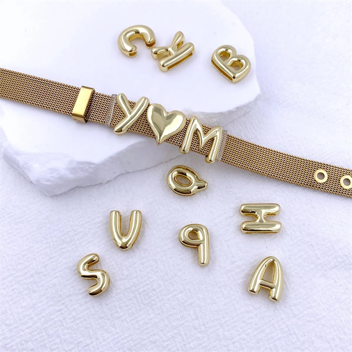 1 Piece Copper Letter Pendant Chain