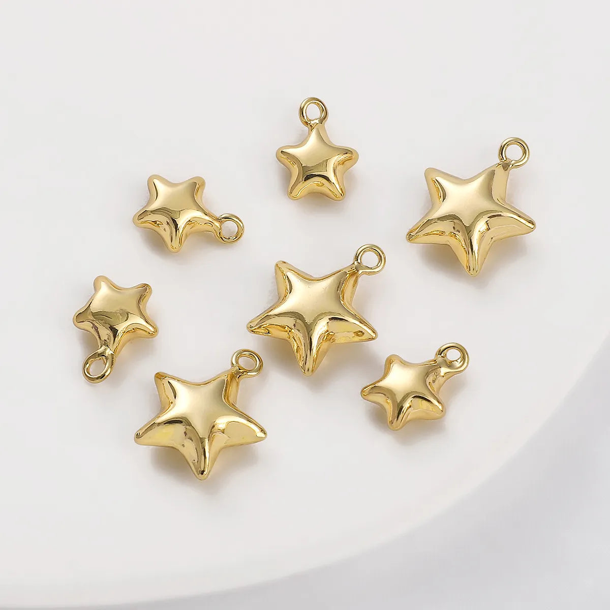 1 Piece Copper 14K Gold Plated Star Pendant