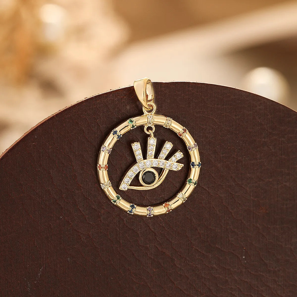 1 Piece Copper Rhinestones Devil'S Eye Pendant