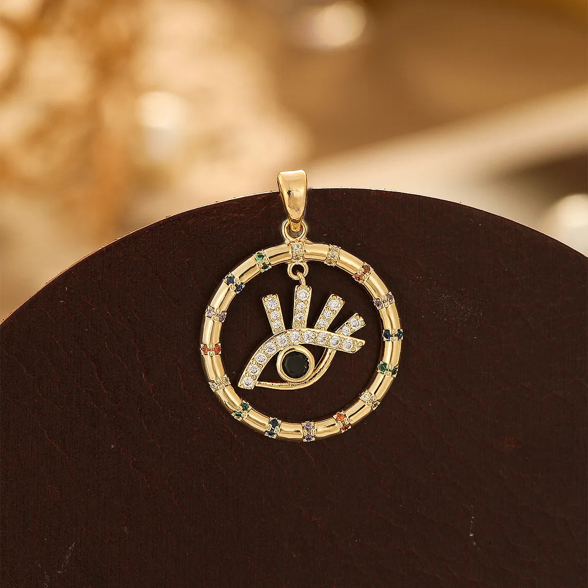 1 Piece Copper Rhinestones Devil'S Eye Pendant