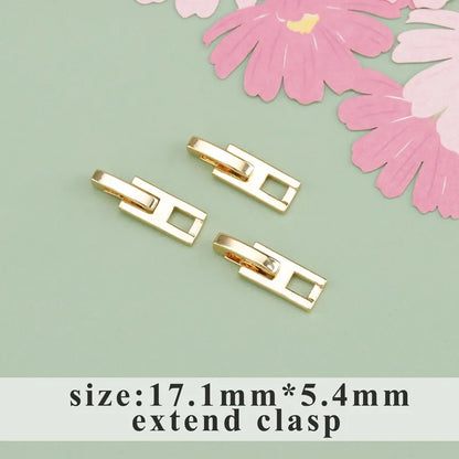 1 Piece Copper Rhodium Plated Solid Color Jewelry Buckle