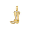 1 Piece Copper Zircon 18K Gold Plated Boots Pendant