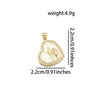 1 Piece Copper Zircon 18K Gold Plated Heart Shape Polished Pendant