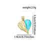 1 Piece Copper Zircon 18K Gold Plated Heart Shape Polished Pendant