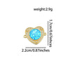 1 Piece Copper Zircon 18K Gold Plated Heart Shape Polished Pendant