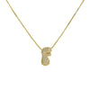 1 Piece Copper Zircon 18K Gold Plated Letter Pendant