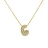 1 Piece Copper Zircon 18K Gold Plated Letter Pendant