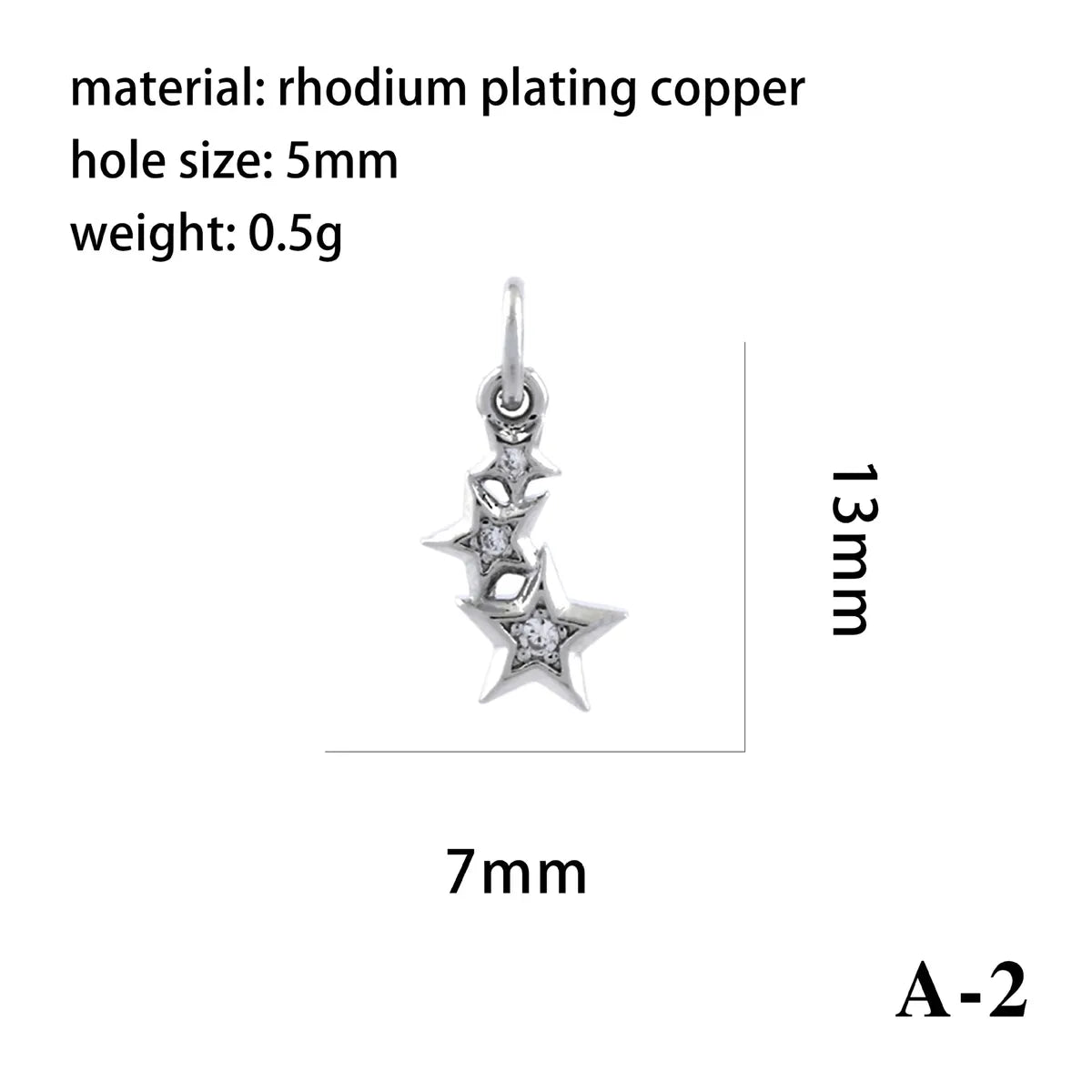 1 Piece Copper Zircon 18K Gold Plated Plating Inlay Pendant