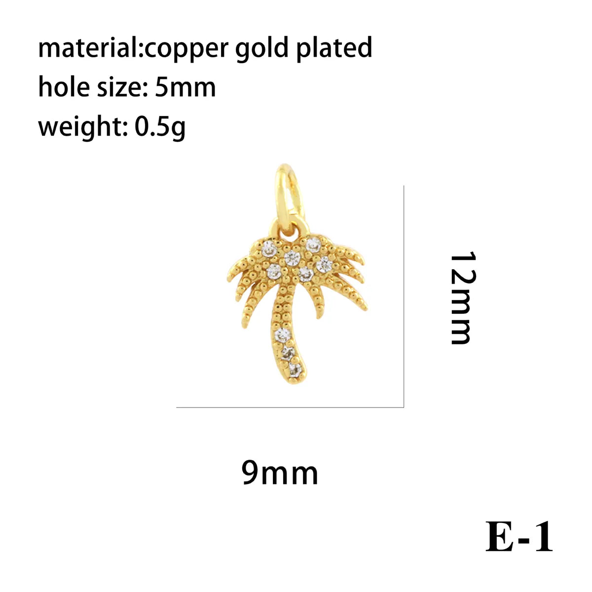 1 Piece Copper Zircon 18K Gold Plated Plating Inlay Pendant