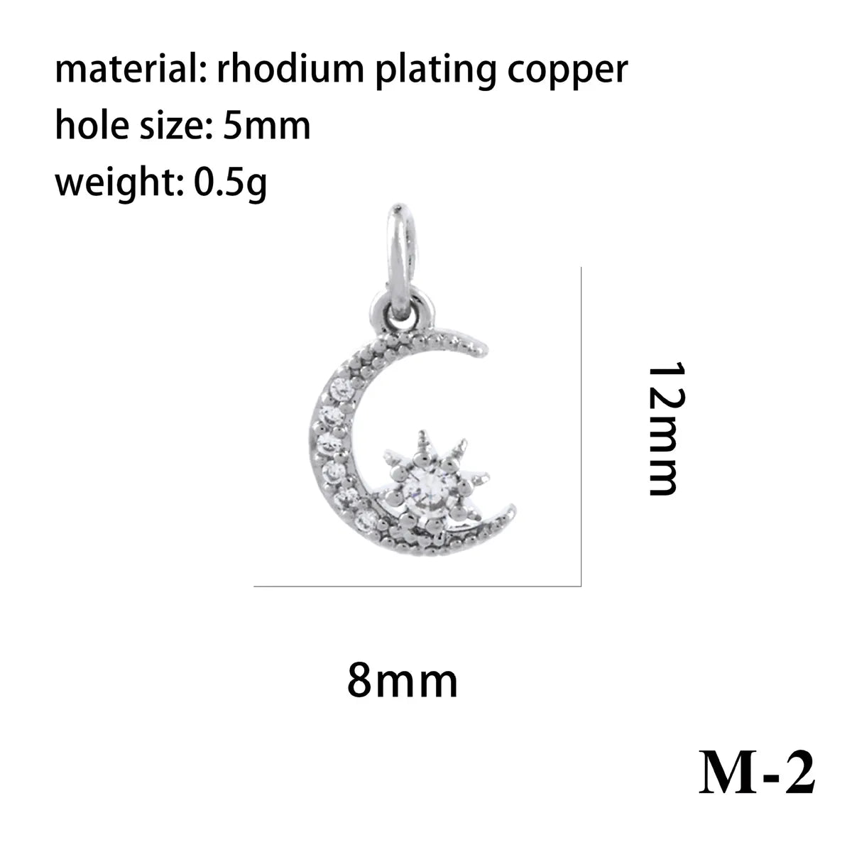 1 Piece Copper Zircon 18K Gold Plated Plating Inlay Pendant