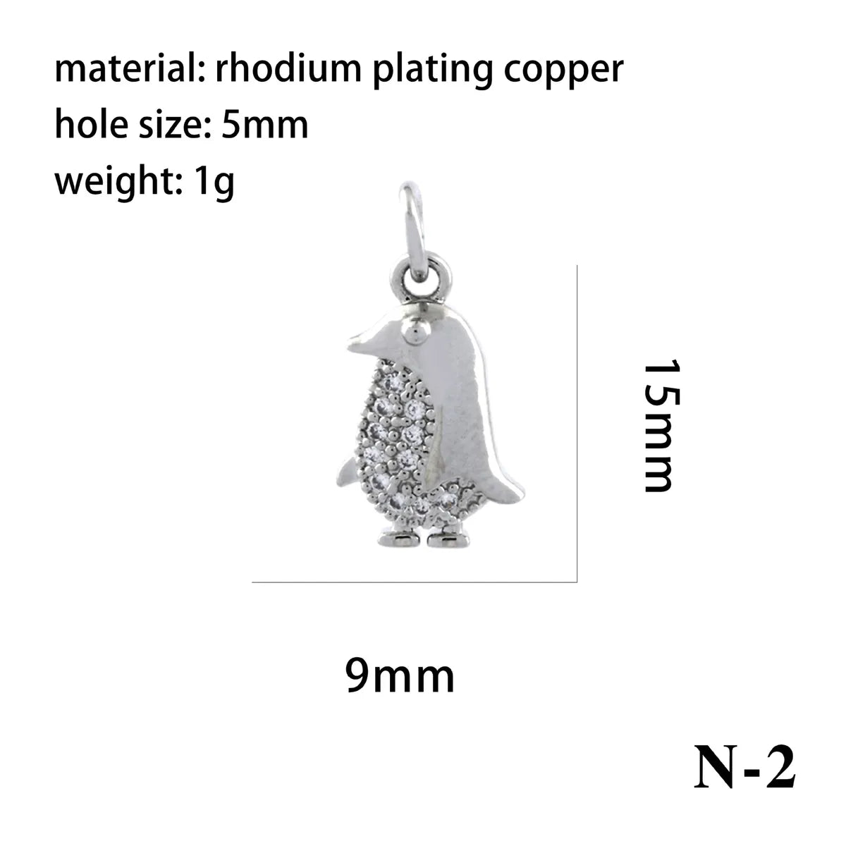 1 Piece Copper Zircon 18K Gold Plated Plating Inlay Pendant