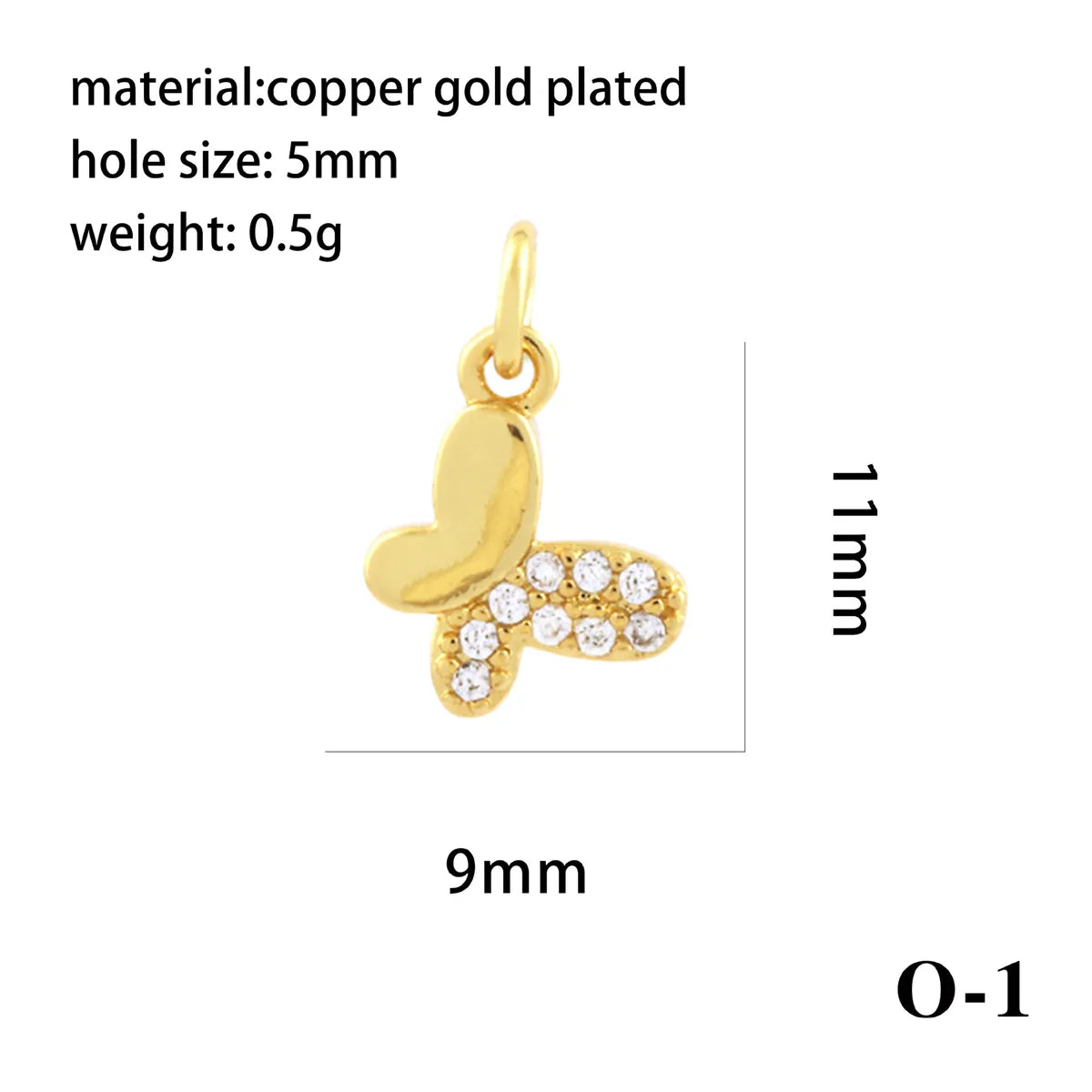 1 Piece Copper Zircon 18K Gold Plated Plating Inlay Pendant