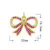 1 Piece Copper Zircon Butterfly Bird Pendant