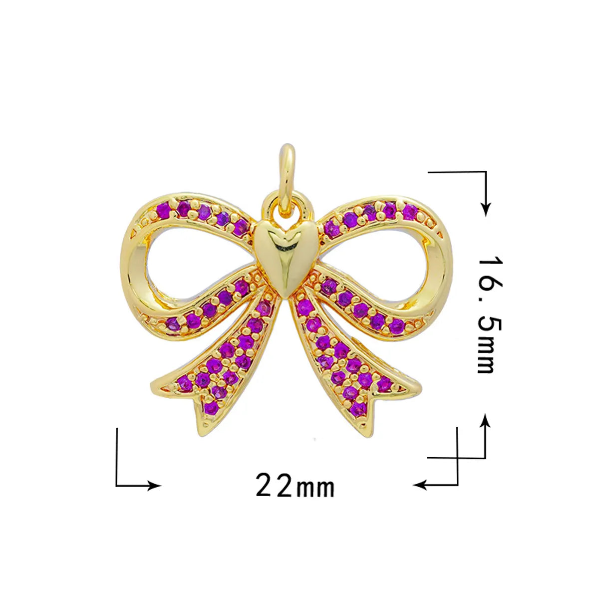 1 Piece Copper Zircon Butterfly Bird Pendant