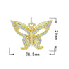 1 Piece Copper Zircon Butterfly Bird Pendant