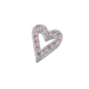 1 Piece Copper Zircon Cross Heart Shape