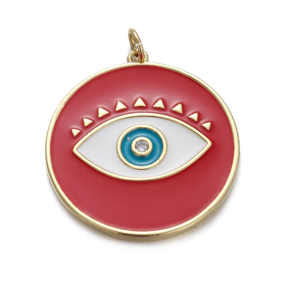 1 Piece Copper Zircon Devil'S Eye Pendant